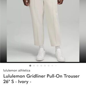 lululemon athletica gridliner Pull-on Trouser Heathered natural ivory size M
